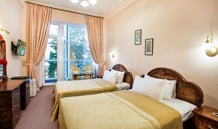 Фото отеля («Мыс Видный» санаторий) - Стандарт однокомнатный двухместный TWIN с балконом 1 категории_спальня ракурс