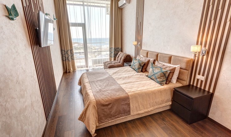 Фото отеля («Апарт-Сити Ирида» апартаменты) - Апартаменты 2-местные 2-комнатные вид на море АкваDeluxe