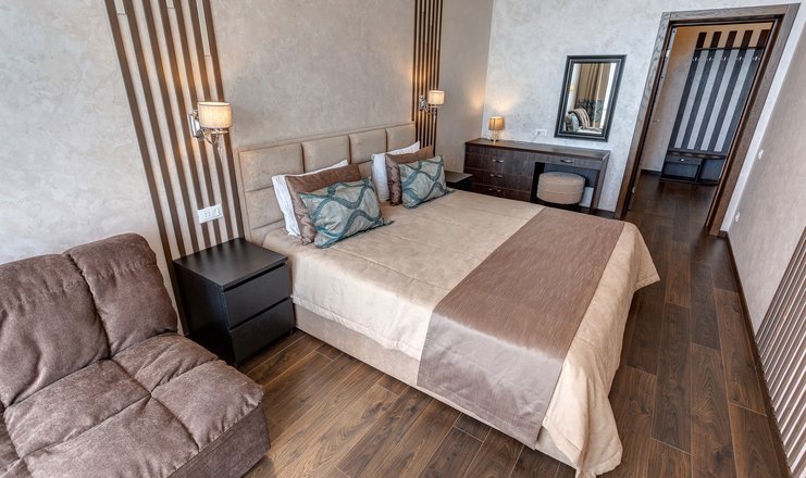 Фото отеля («Апарт-Сити Ирида» апартаменты) - Апартаменты 2-местные 2-комнатные вид на море АкваDeluxe