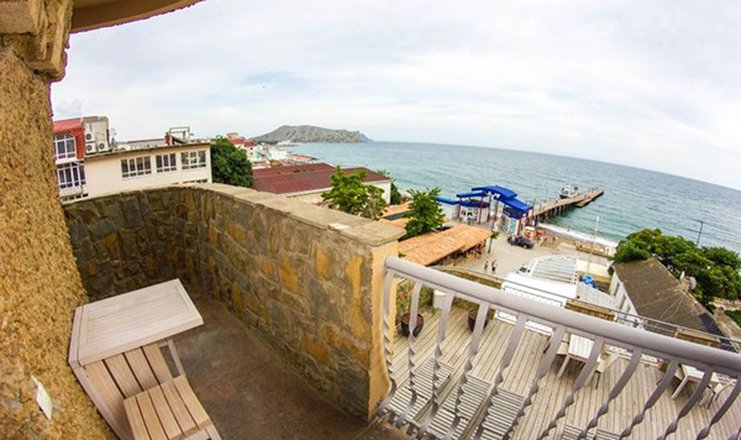 Фото отеля («Астарта» гостиница) - Вид на пляж с балкона