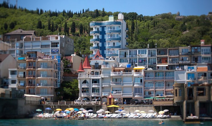 Фото отеля («Интер» отель) - Вид с моря на отель