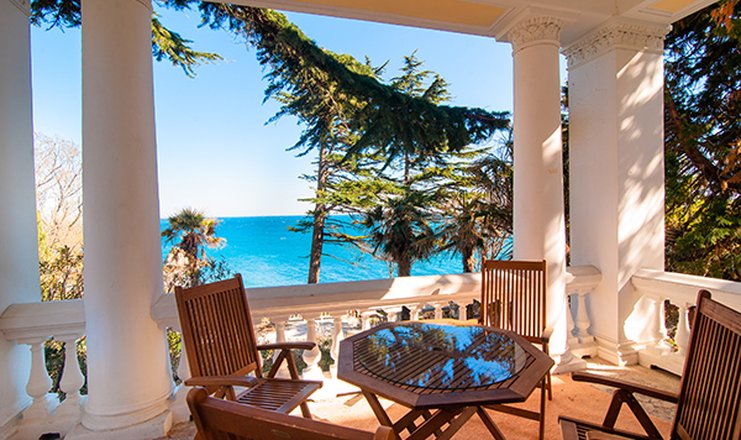 Фото отеля («Лиго Морская» курортный комплекс) - Люкс 2-местный 2-комнатный вид на море с большой верандой